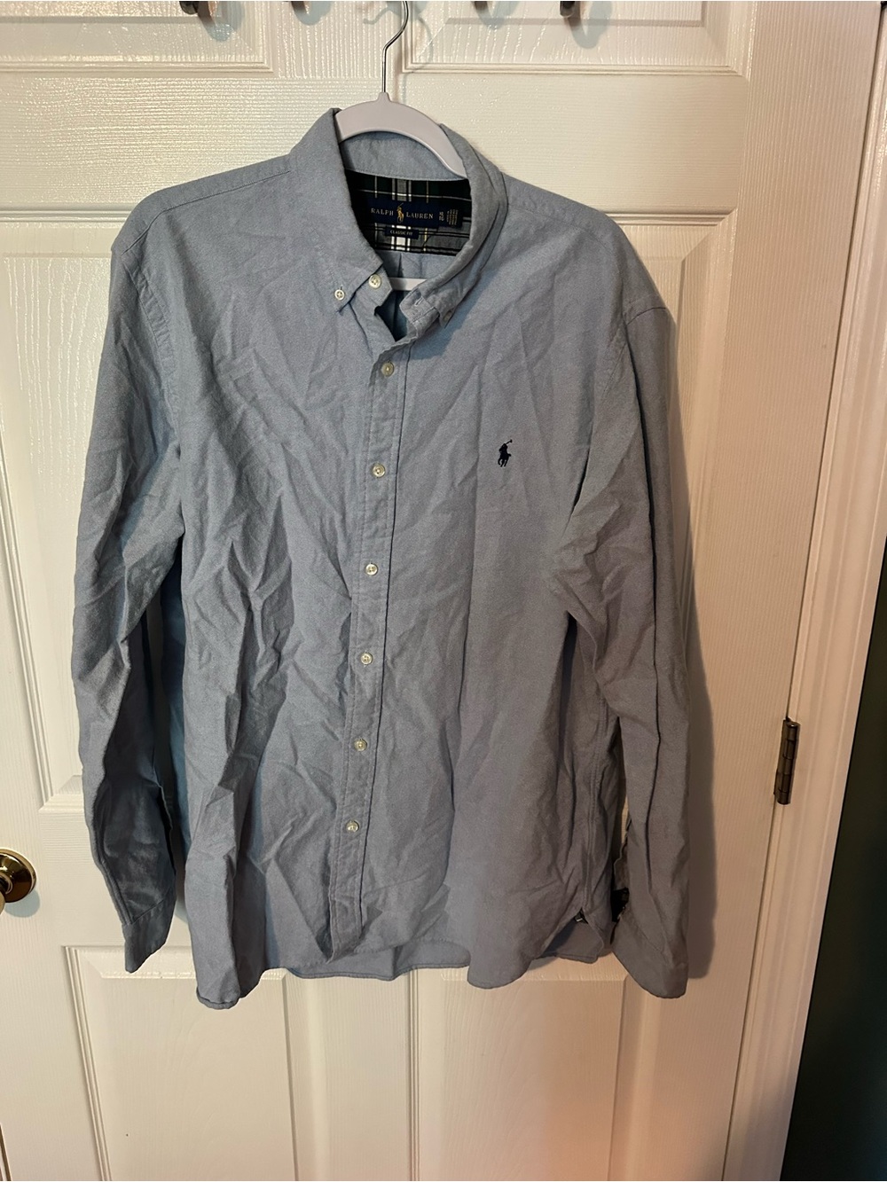 Ralph Lauren Light Blue Button-Down Oxford Shirt - Polo Pony Logo